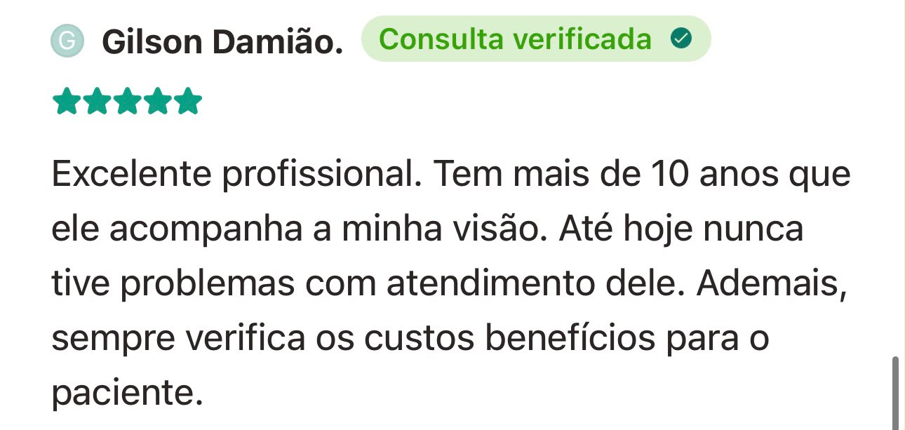 Depoimento de paciente sobre o Dr. Alan Antunes no Doctoralia