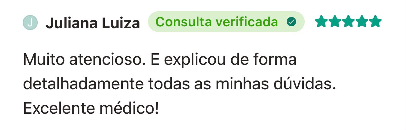 Depoimento de paciente sobre o Dr. Alan Antunes no Doctoralia