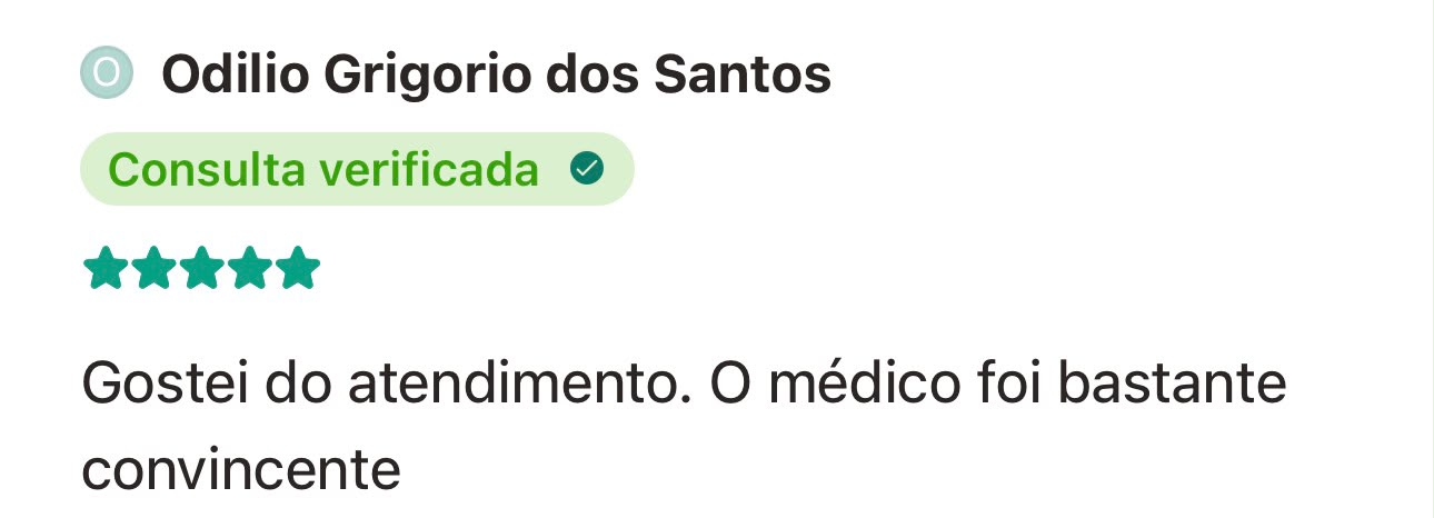 Depoimento de paciente sobre o Dr. Alan Antunes no Doctoralia
