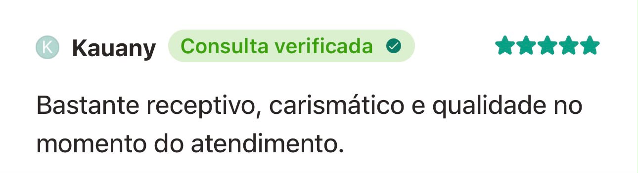 Depoimento de paciente sobre o Dr. Alan Antunes no Doctoralia